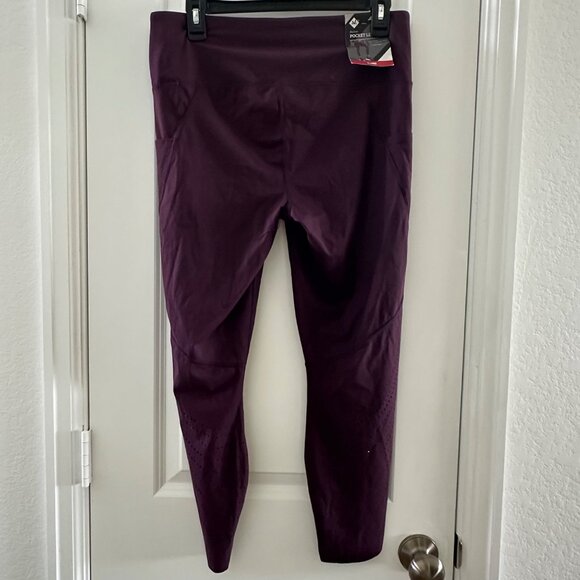 Members Mark Active Pocket Legging XL Nylon/Spandex Agate Purple High Waist Comp - Picture 2 of 7